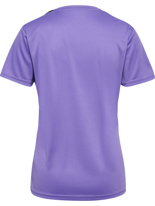 hmlAUTHENTIC PL JERSEY S/S WOMAN, DAHLIA PURPLE/ASPHALT, packshot