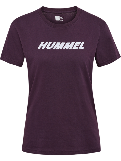 hmlELEMENTAL LOGO COTTON TEE WOMAN, PLUM PERFECT, packshot