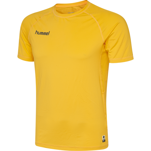 HML FIRST PERFORMANCE KIDS JERSEY S/S, SPORTS YELLOW, packshot