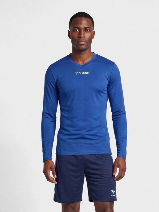 hmlBL ESSENTIAL TEE L/S, TRUE BLUE, model
