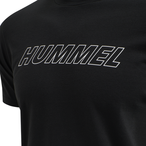 hmlTE CALLUM COTTON T-SHIRT, BLACK, packshot