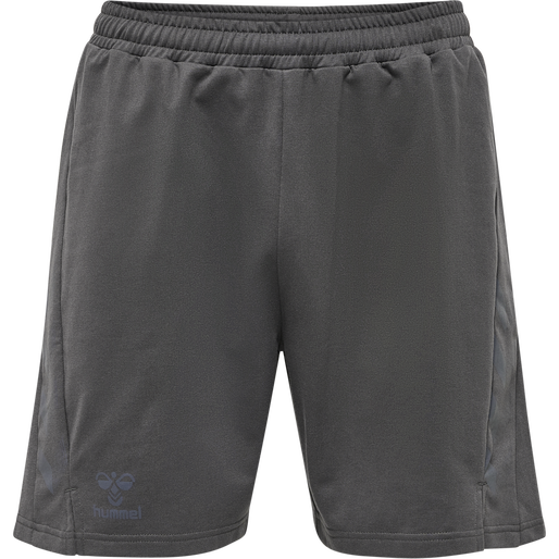 hmlOFFGRID COTTON SHORTS, FORGED IRON/JET BLACK, packshot