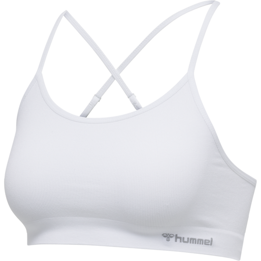 hmlJUNO SEAMLESS BRA, WHITE, packshot