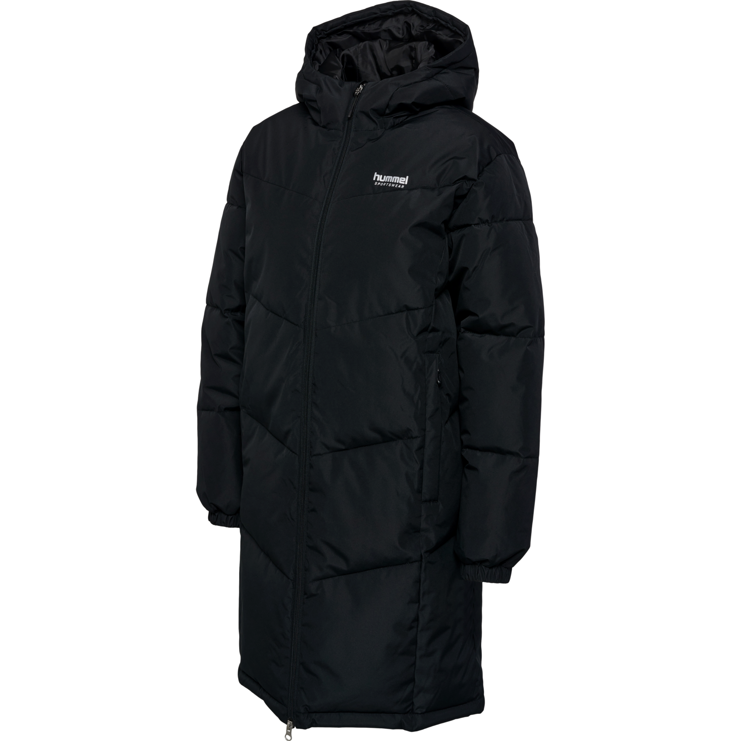 hmlLGC MIA LONG PUFF COAT, BLACK, packshot