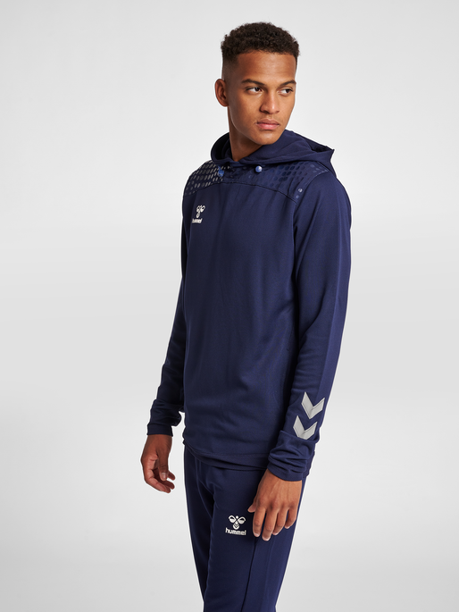 hmlLEAD POLY HOODIE, MARINE, model