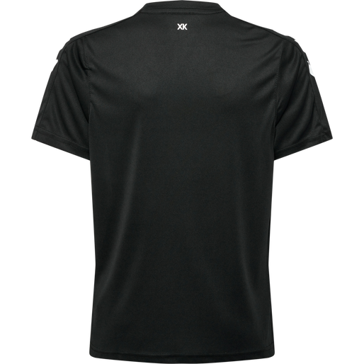 hmlCORE XK STRIPED JERSEY S/S KIDS, BLACK/WHITE, packshot