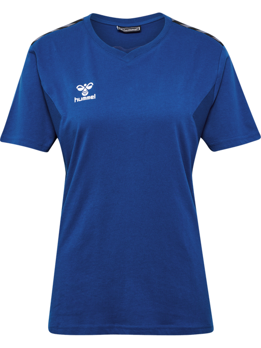 hmlAUTHENTIC CO T-SHIRT S/S WOMAN, TRUE BLUE, packshot