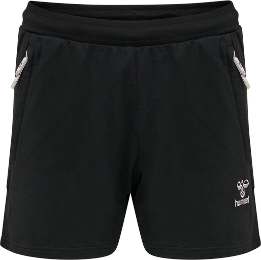 hmlMOVE GRID COTTON SHORTS WOMAN, BLACK, packshot
