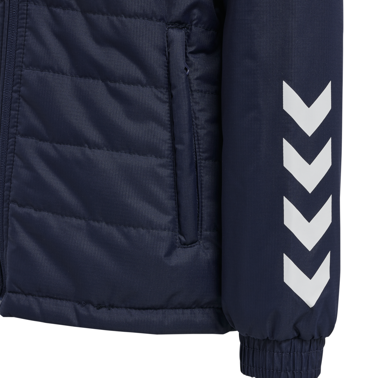 hmlPROMO SHORT BENCH JACKET KIDS, MARINE, packshot