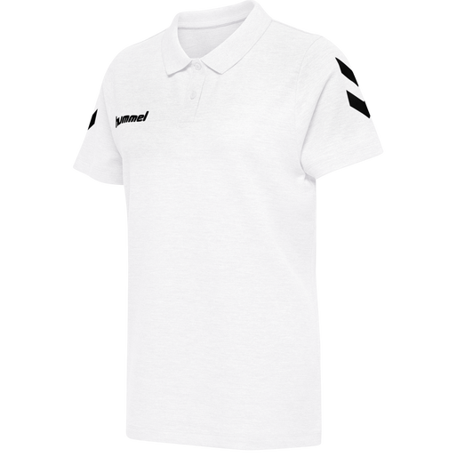 HMLGO COTTON POLO WOMAN, WHITE, packshot