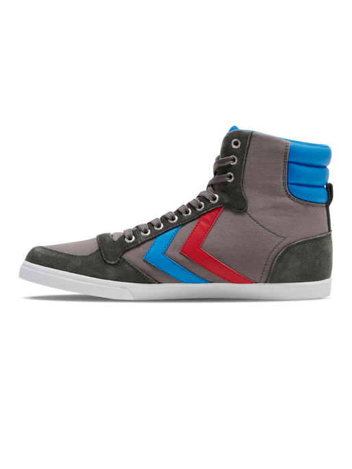 HUMMEL SLIMMER STADIL HIGH, CASTLEROCK/RIBBONRED/BRIL BLUE, packshot