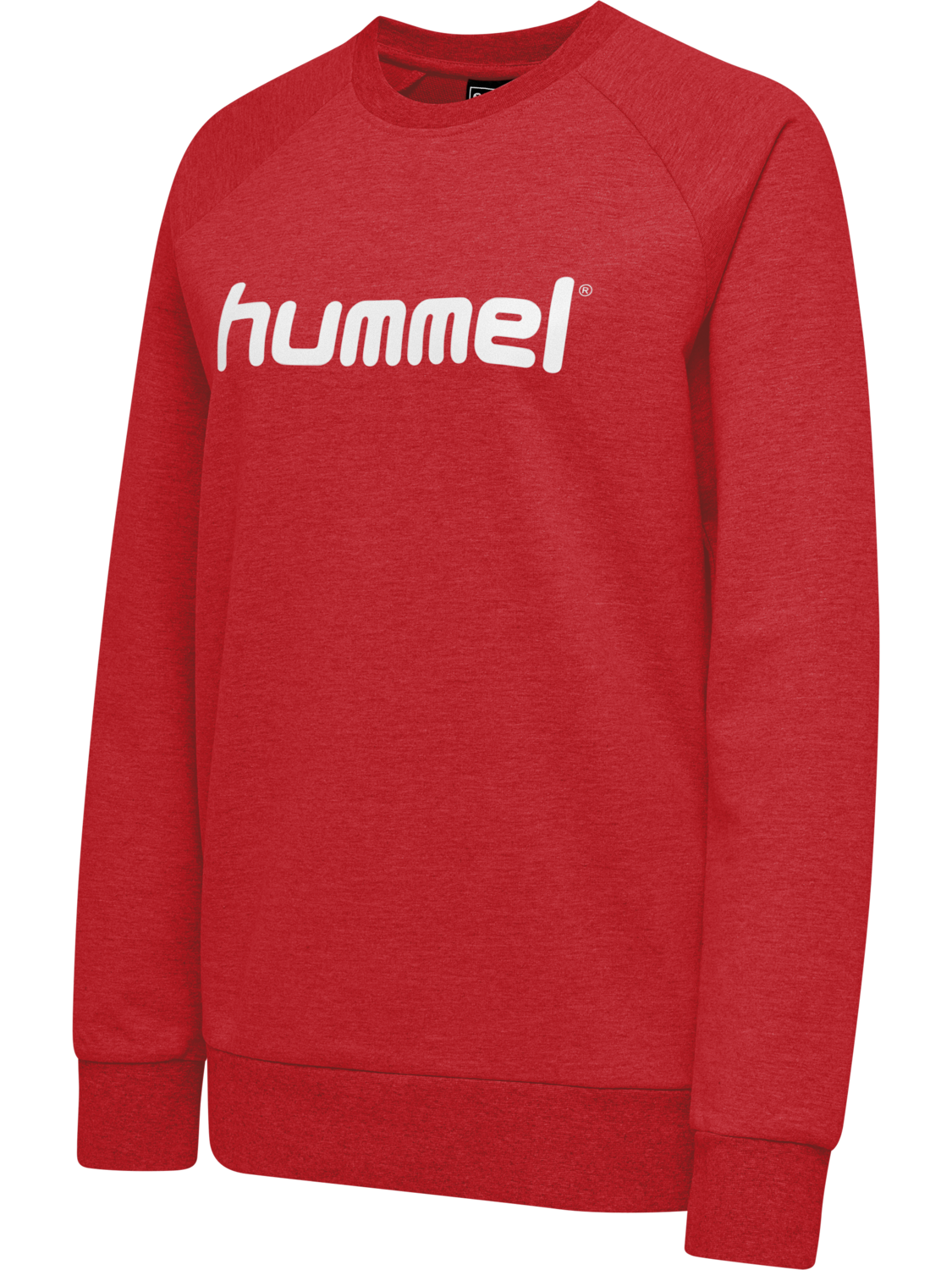 HUMMEL GO COTTON LOGO SWEATSHIRT WOMAN, TRUE RED, packshot