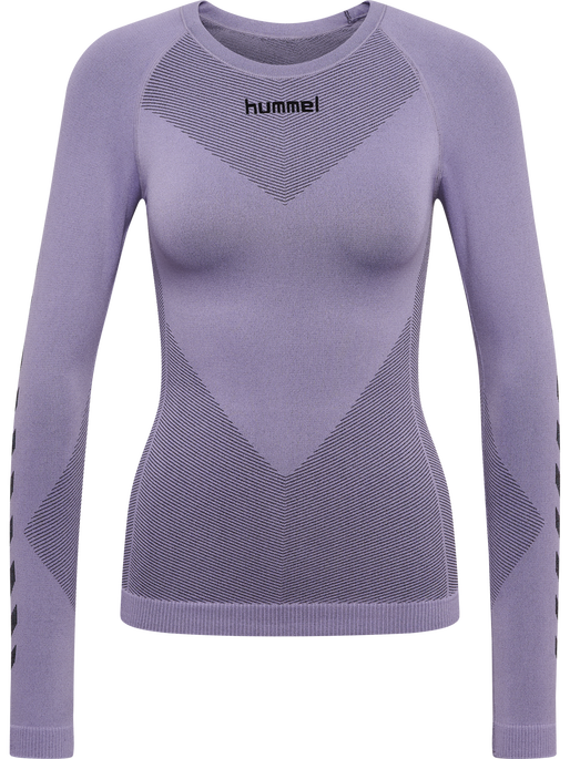 HUMMEL FIRST SEAMLESS JERSEY L/S W, LAVENDER MELANGE, packshot