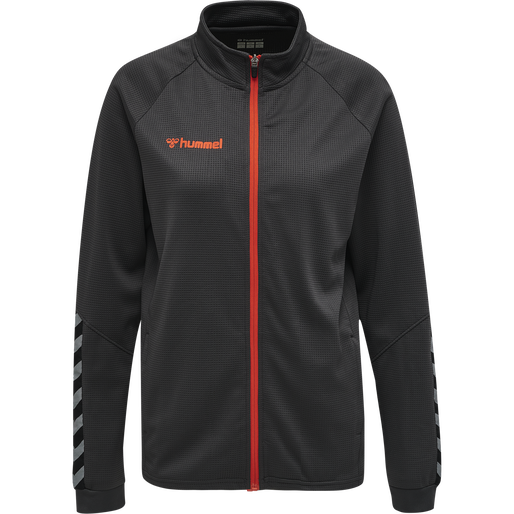 hmlAUTHENTIC WOMEN POLY ZIP JACKET, ASPHALT hmlAUTHENTIC WOMEN POLY ZIP JACKET, ASPHALT, packshot