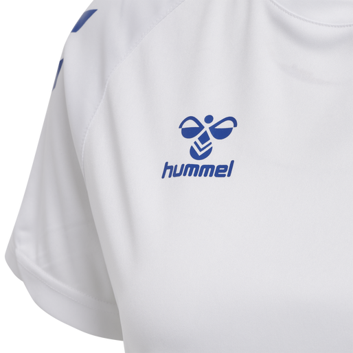 hmlCORE XK CORE POLY TEE  S/S WOMAN, WHITE/TRUE BLUE hmlCORE XK CORE POLY TEE  S/S WOMAN, WHITE/TRUE BLUE, packshot