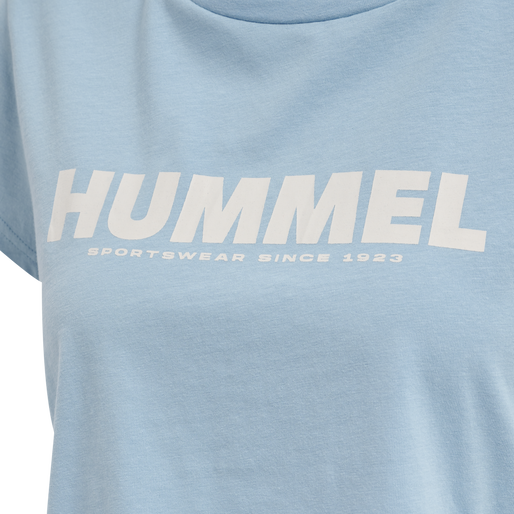 hmlLEGACY WOMAN CROPPED T-SHIRT, PLACID BLUE, packshot