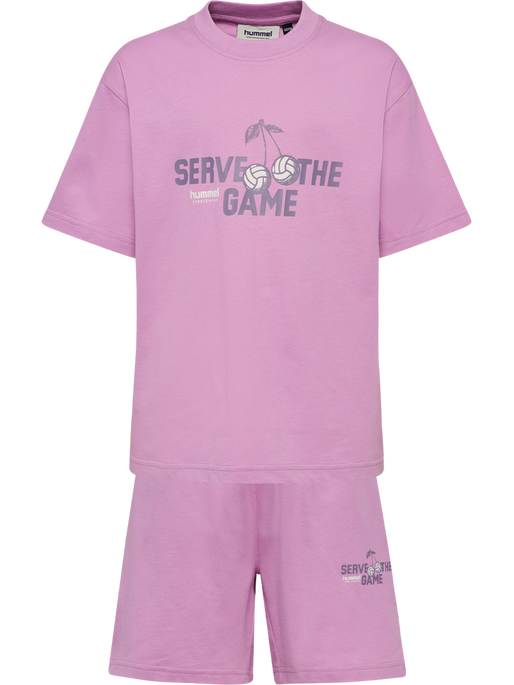 hmlJR LOOSE SET HS GRAPHIC, SMOKY GRAPE hmlJR LOOSE SET HS GRAPHIC, SMOKY GRAPE, packshot