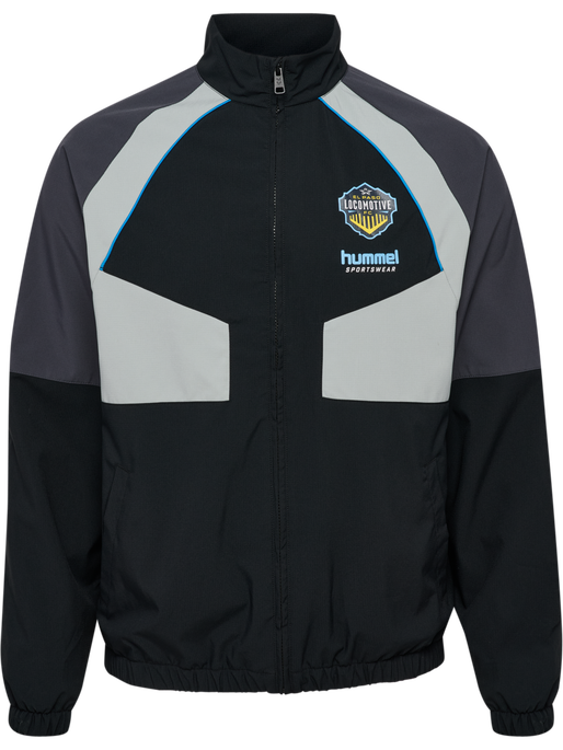 hmlLOOSE TRACK ZIPJACKET SW EL PASO, BLACK hmlLOOSE TRACK ZIPJACKET SW EL PASO, BLACK, packshot