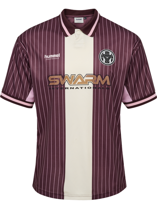 hmlLOOSE FB JERSEY S/S STRIPED, VINEYARD WINE hmlLOOSE FB JERSEY S/S STRIPED, VINEYARD WINE, packshot