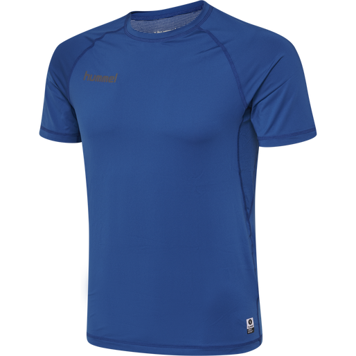 HUMMEL FIRST PERFORMANCE KIDS JERSEY S/S, TRUE BLUE HUMMEL FIRST PERFORMANCE KIDS JERSEY S/S, TRUE BLUE, packshot