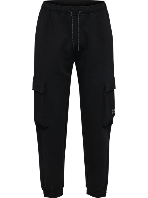 hmlTECH FLEECE LOOSE CARGO PANTS, BLACK hmlTECH FLEECE LOOSE CARGO PANTS, BLACK, packshot