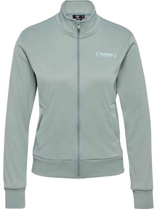 hmlPAOLA POLY  TRACKSUIT SET, CHINOIS GREEN, packshot