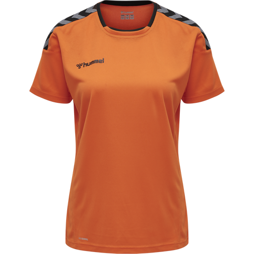 hmlAUTHENTIC POLY JERSEY WOMAN S/S, TANGERINE, packshot