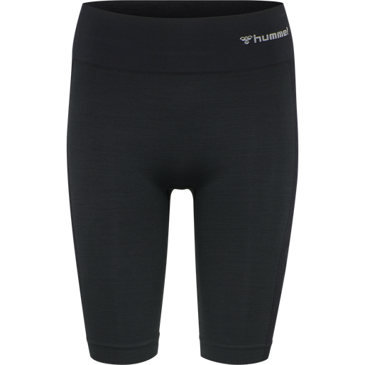 hmlCLEA SEAMLESS CYCLING SHORTS, BLACK MELANGE, packshot