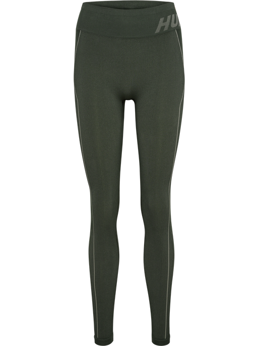 hmlTE CHRISTEL SEAMLESS MW TIGHTS, CLIMBING IVY/SEAGRASS MELANGE, packshot