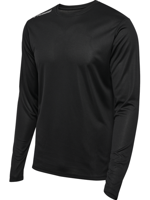 hmlRUN JERSEY L/S, BLACK hmlRUN JERSEY L/S, BLACK, packshot