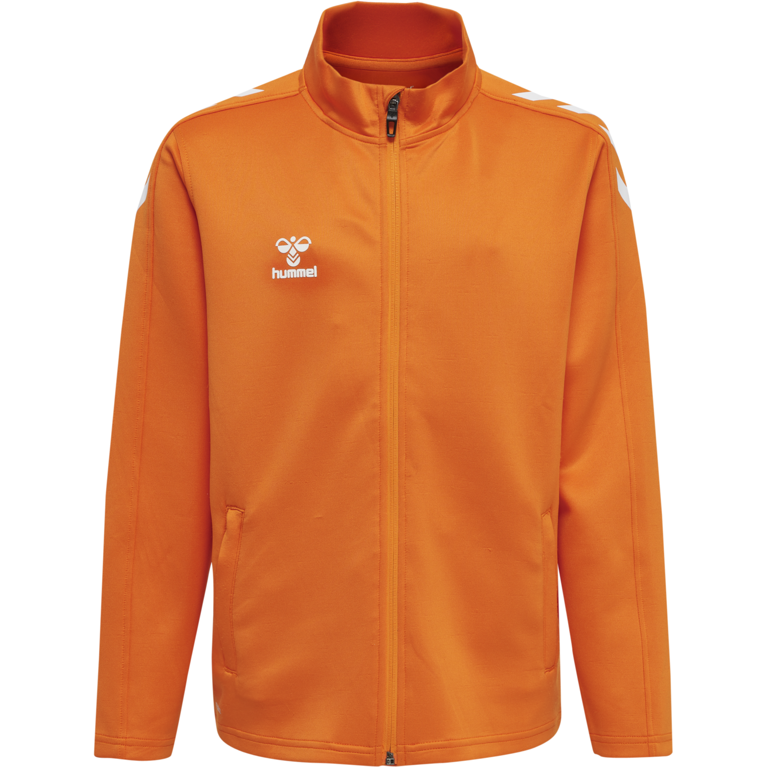 hmlCORE XK POLY ZIP SWEAT KIDS, ORANGE TIGER, packshot