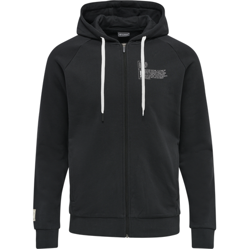 hmlGG12 SWEAT ZIP HOODIE, BLACK, packshot