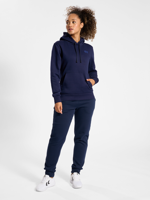 hummel COURT COTTON HOODIE WOMAN MARINE hummelsport