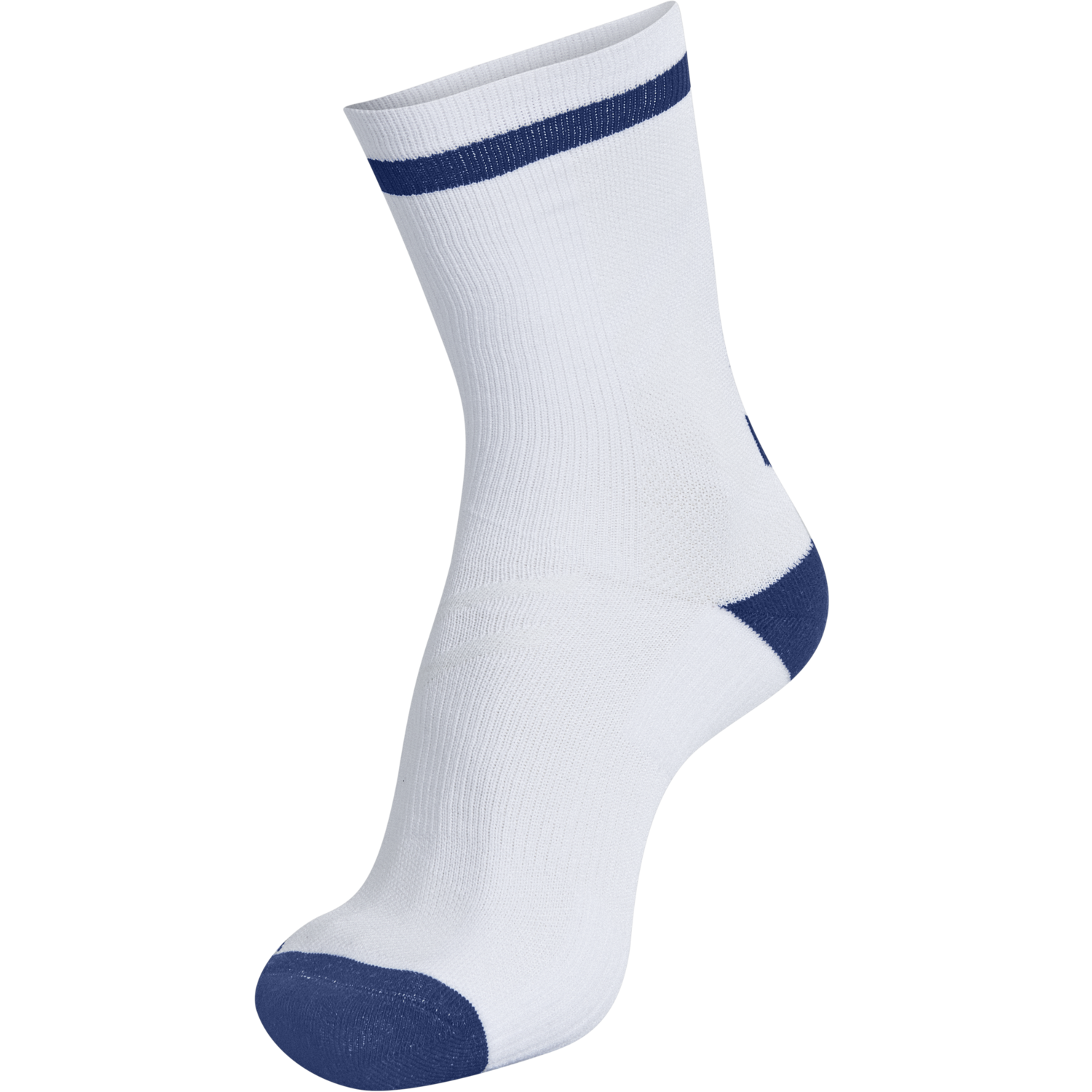 ELITE INDOOR SOCK LOW, WHITE/TRUE BLUE, packshot
