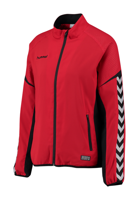 AUTHENTIC CHARGE MICRO ZIP JACKET WOMAN, TRUE RED, packshot