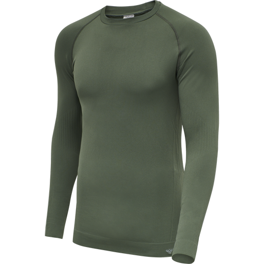 hmlSTROKE SEAMLESS T-SHIRT L/S, THYME hmlSTROKE SEAMLESS T-SHIRT L/S, THYME, packshot