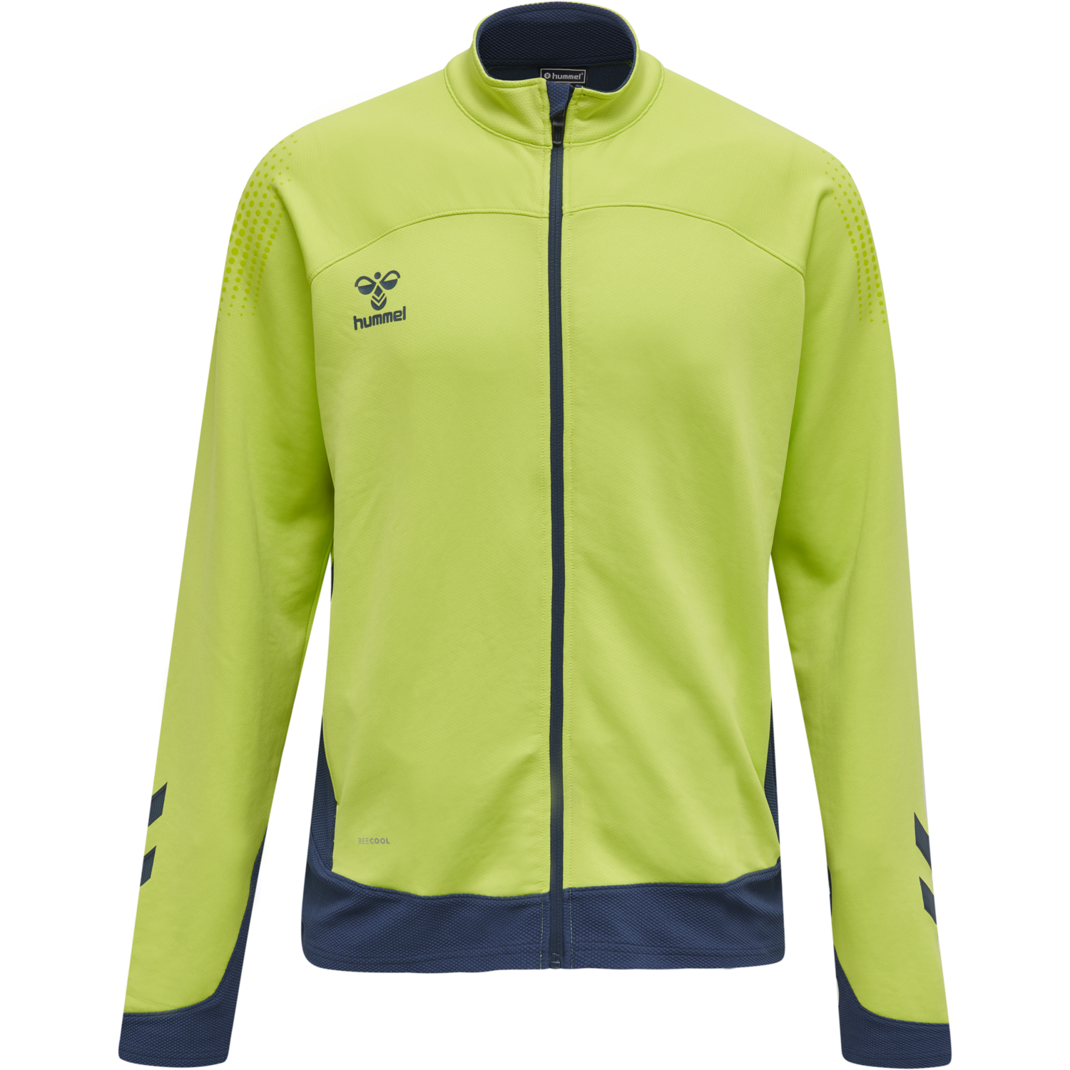 hmlLEAD POLY ZIP JACKET, LIME PUNCH, packshot
