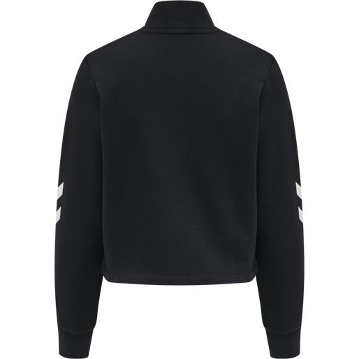 hmlLGC NIKKA CROPPED HALFZIP, BLACK, packshot