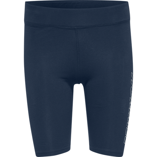 hmlTE MAJA 2-PACK MW C TIGHT SHORTS, BLACK/INSIGINA BLUE hmlTE MAJA 2-PACK MW C TIGHT SHORTS, BLACK/INSIGINA BLUE, packshot