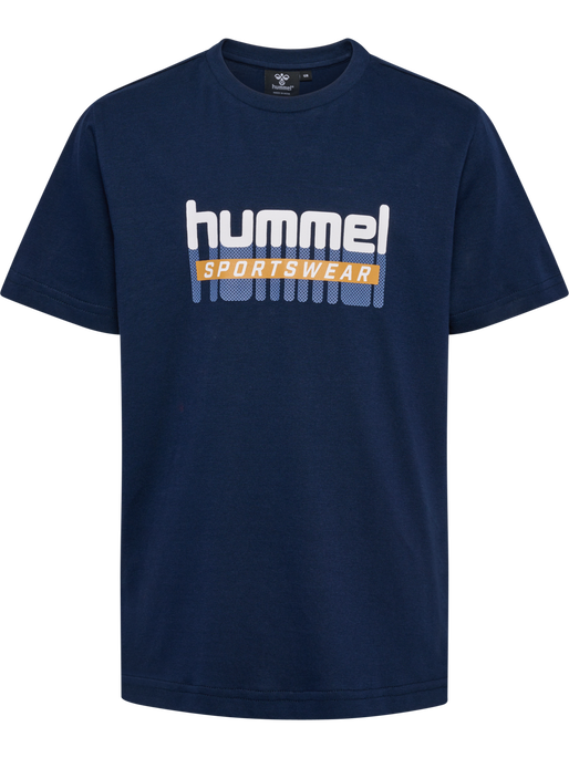 hmlTUKAS T-SHIRT S/S 2-PACK, BLACK IRIS/BLUE LOLITE, packshot