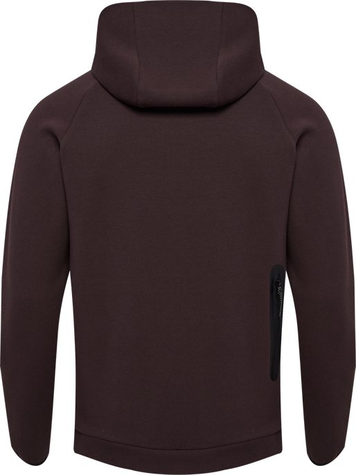hmlTECH FLEECE REGULAR ZIP HOODIE, CHOCOLATE PLUM hmlTECH FLEECE REGULAR ZIP HOODIE, CHOCOLATE PLUM, packshot
