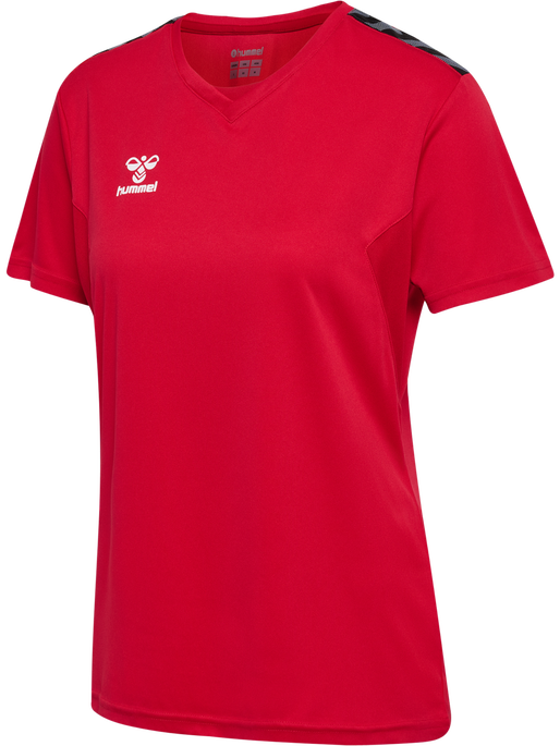 hmlAUTHENTIC PL JERSEY S/S WOMAN, TRUE RED, packshot
