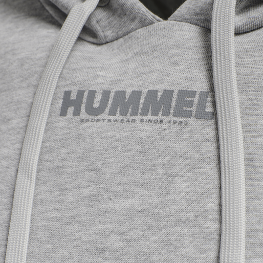 hmlLEGACY HOODIE, GREY MELANGE, packshot