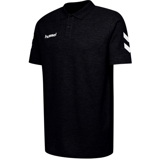 HUMMEL GO COTTON POLO, BLACK, packshot