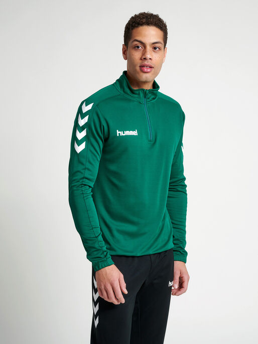 CORE 1/2 ZIP SWEAT, EVERGREEN, model