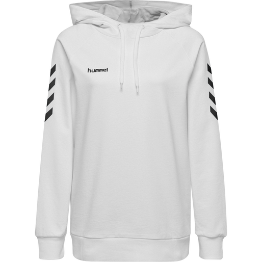 HUMMEL GO COTTON HOODIE WOMAN, WHITE, packshot