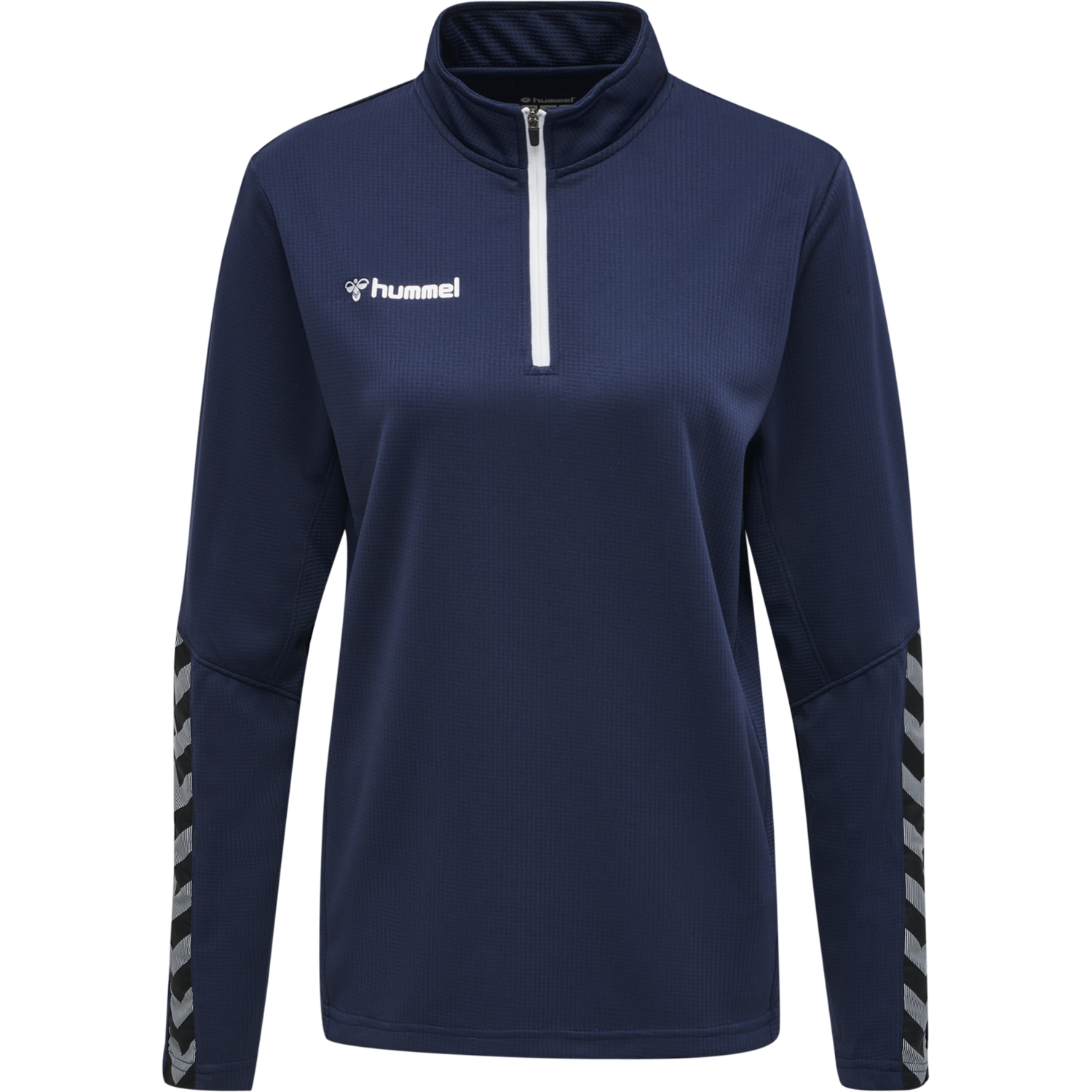 hmlAUTHENTIC HALF ZIP SWEATSHIRT WOMAN, MARINE, packshot