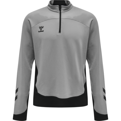 hmlLEAD HALF ZIP KIDS , GREY MELANGE, packshot