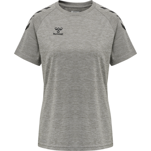 hmlCORE XK CORE POLY TEE  S/S WOMAN, GREY MELANGE, packshot