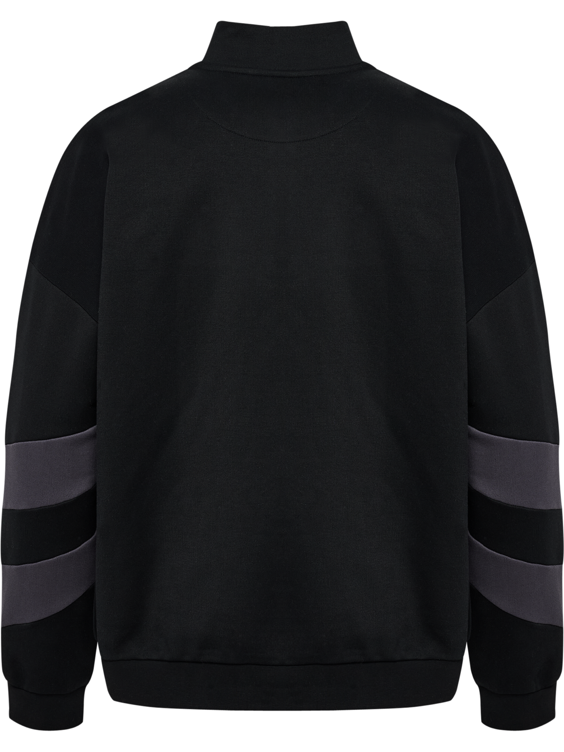 hmlOVERSIZED HALFZIP SW, BLACK/EBONY, packshot